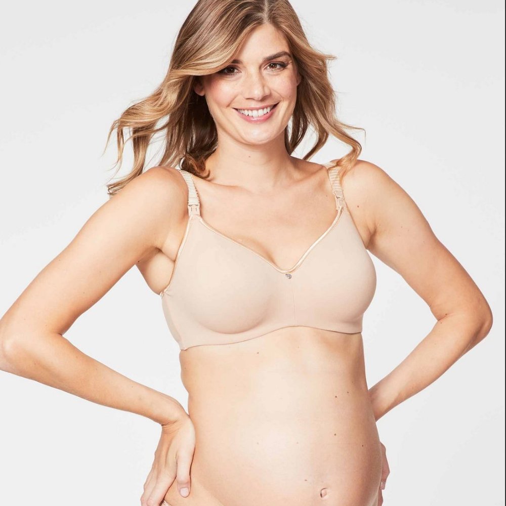 Cake Maternity 34J US 34GG UK Croissant T-shirt Maternity & Nursing Bra - Beige